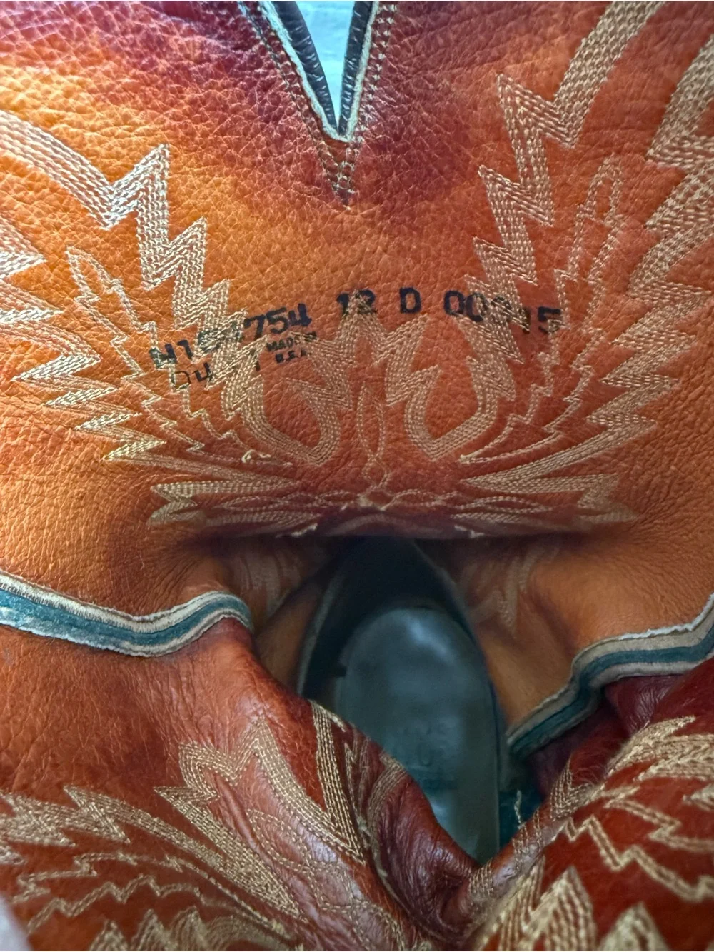 Lucchese 1883 Men's Handmade Burnished Tan Mad Dog Goat Boots Size 12D